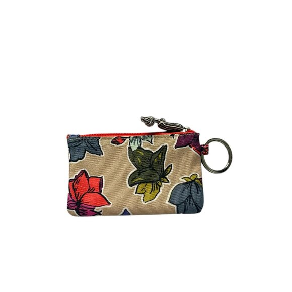 Vera Bradley Lighten Up Zip ID Case Wallet - Retired Falling Flowers Neutral - Picture 2 of 7